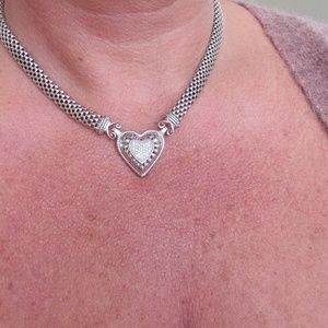 ❤ Diamond Mesh Heart Necklace ❤
